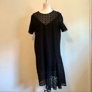 & Other Stories Black Cut Out Detail Dress